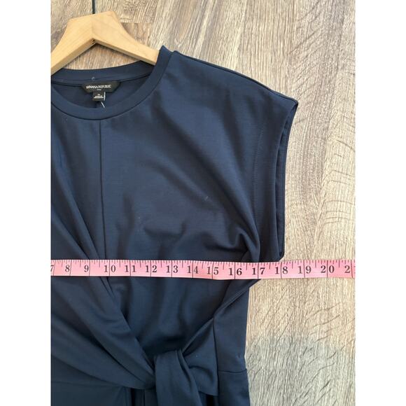 Banana Republic Women's New Navy Tie-Waist Dress Size Small - Picture 6 of 9